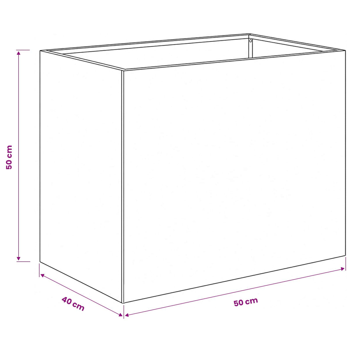 Garden Planter 2 pcs Anthracite 50 x 40 x 50 cm