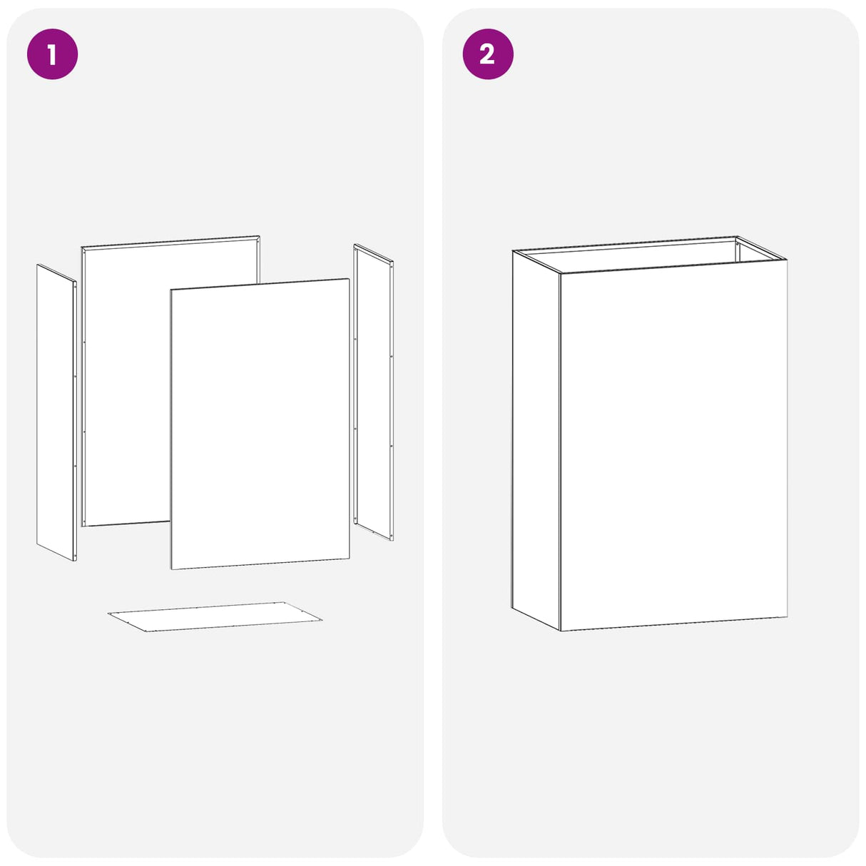 Garden Planter 2 pcs Anthracite 50 x 40 x 75 cm
