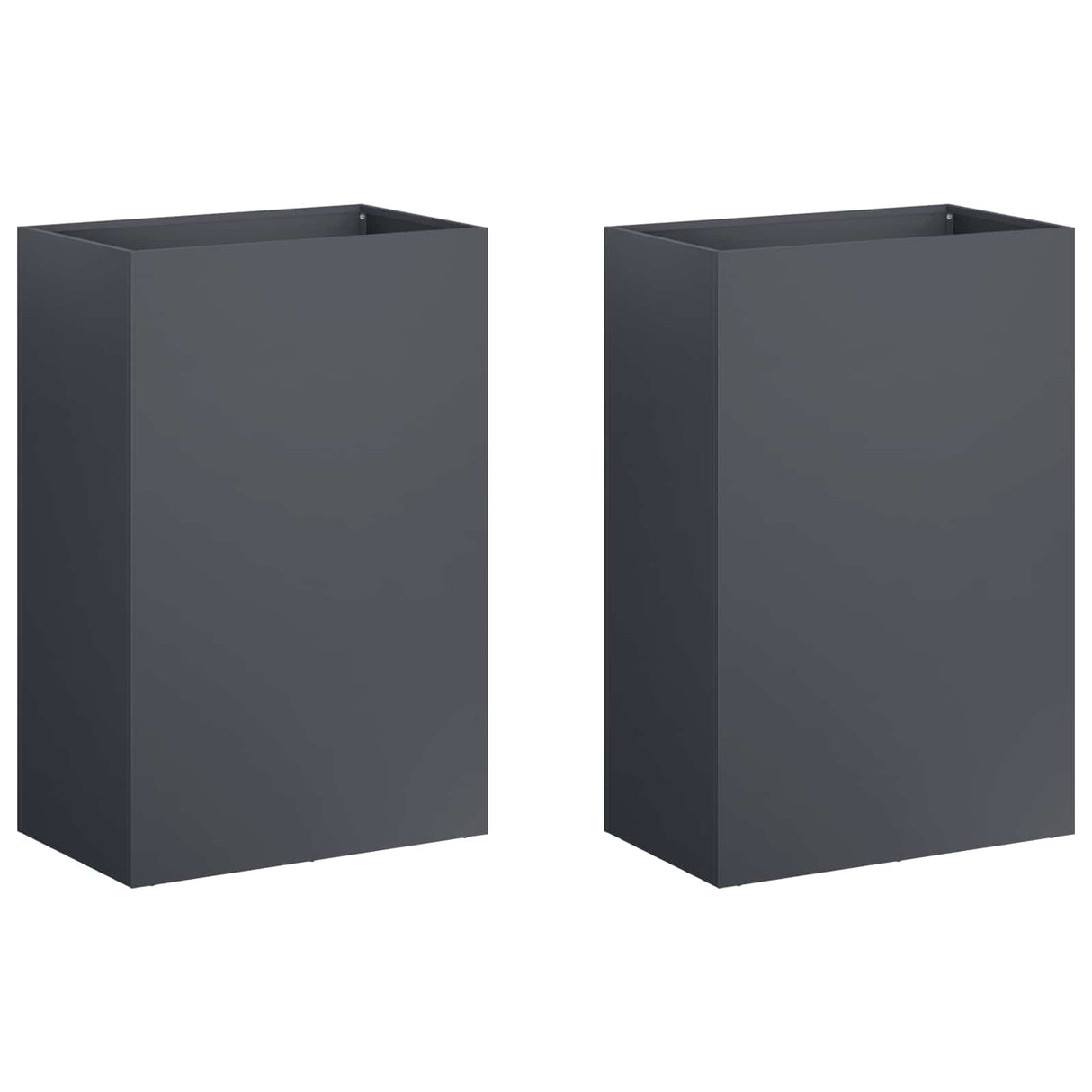 Garden Planter 2 pcs Anthracite 50 x 40 x 75 cm