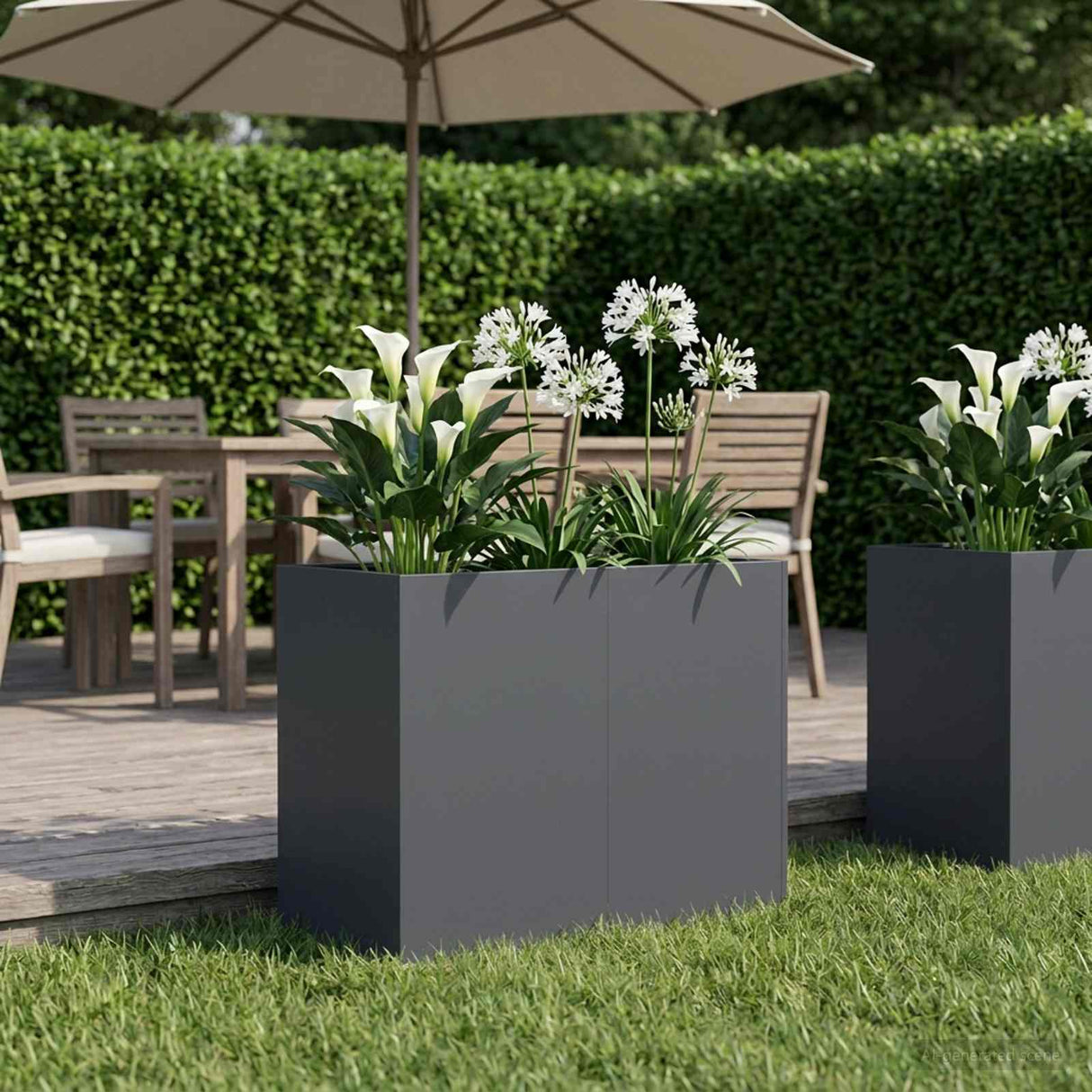 Garden Planter Anthracite 80 x 40 x 60 cm Cold-rolled Steel