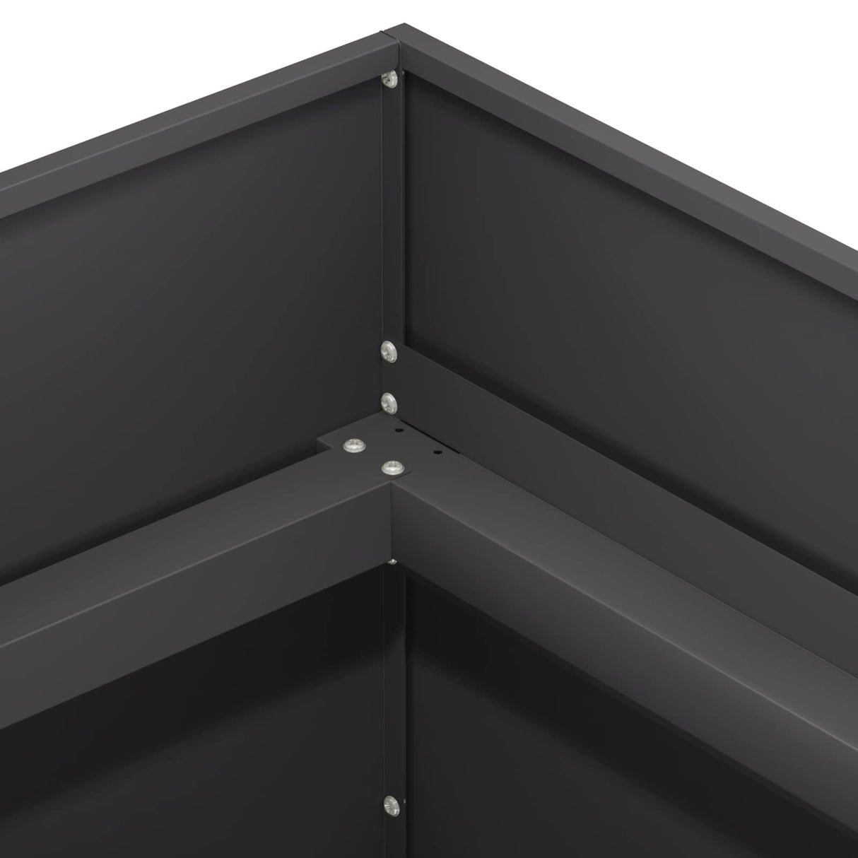 Garden Planter Black 80 x 80 x 60 cm Cold-rolled Steel