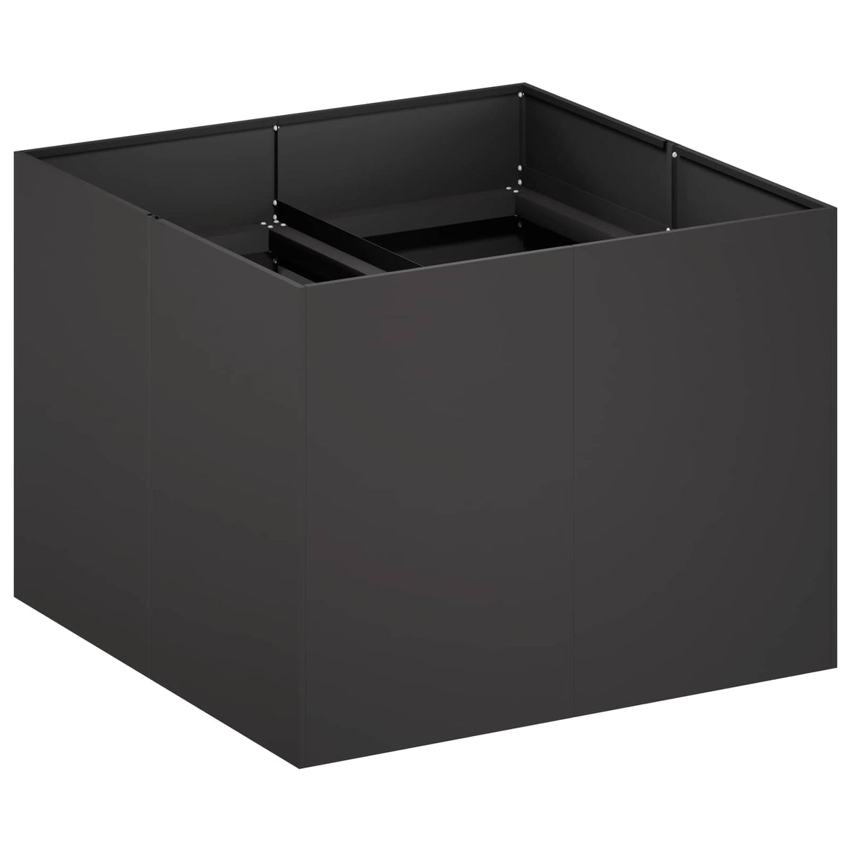 Garden Planter Black 80 x 80 x 60 cm Cold-rolled Steel