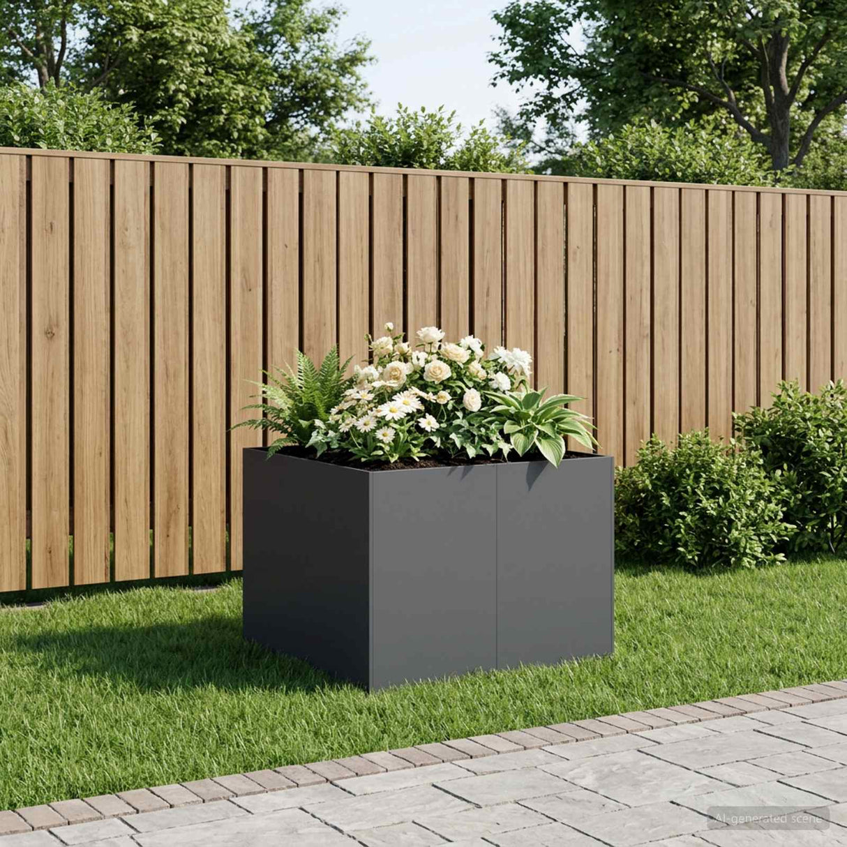 Garden Planter Anthracite 80 x 80 x 60 cm Cold-rolled Steel