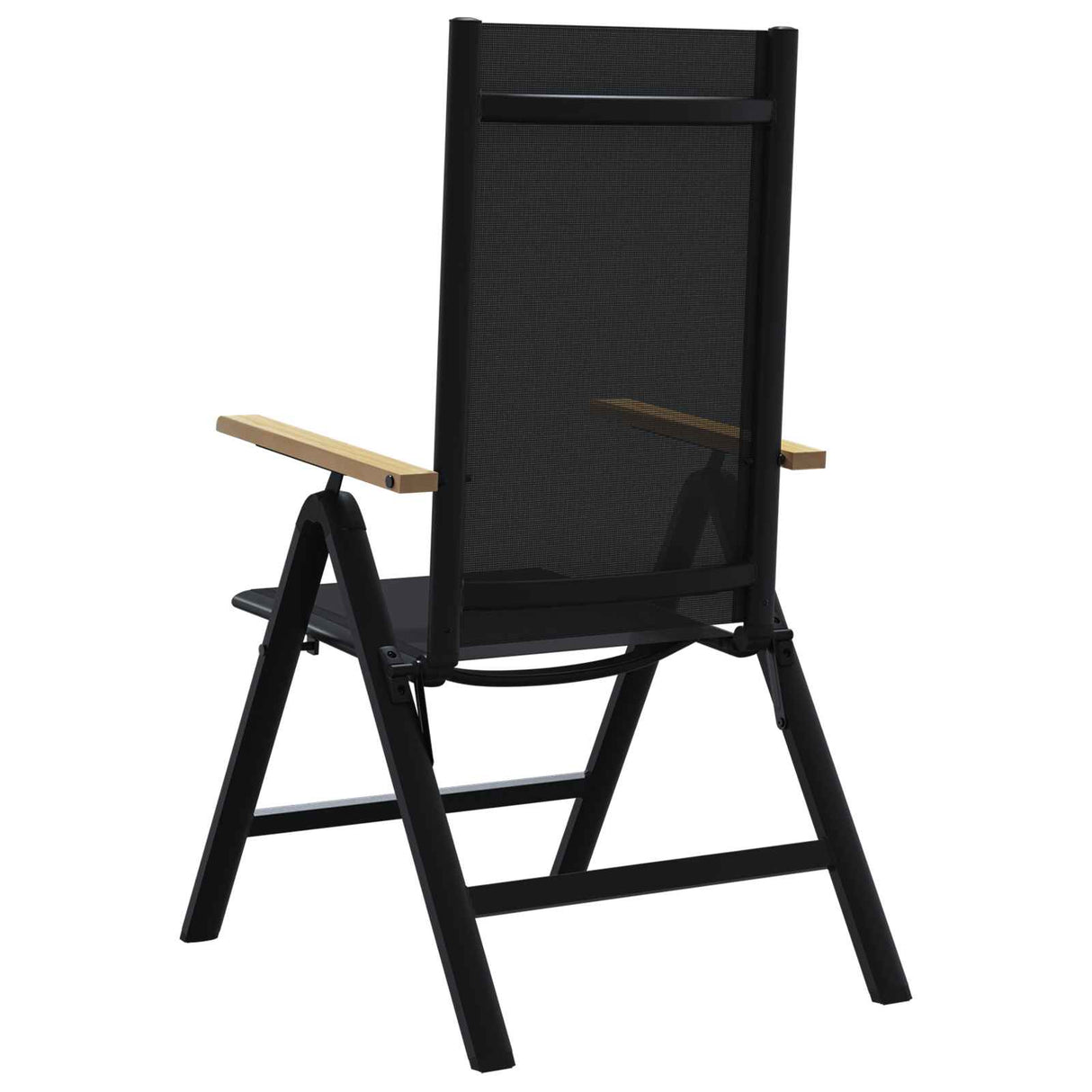 Reclining Garden Chairs 2 pcs Black 58 x 73 x 111.5 cm