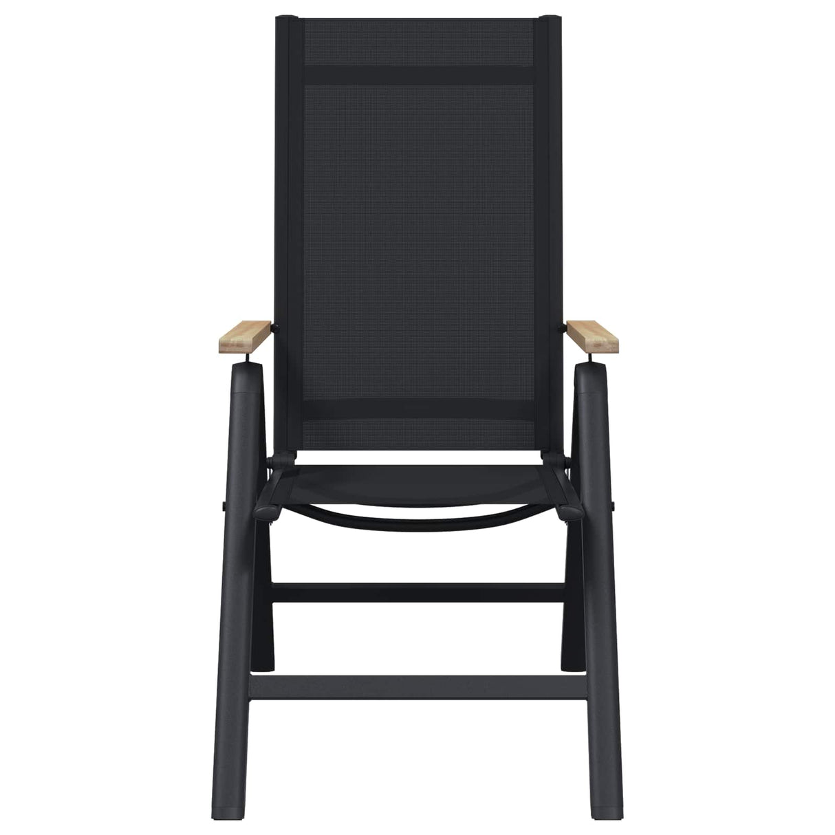 Reclining Garden Chairs 2 pcs Black 58 x 73 x 111.5 cm