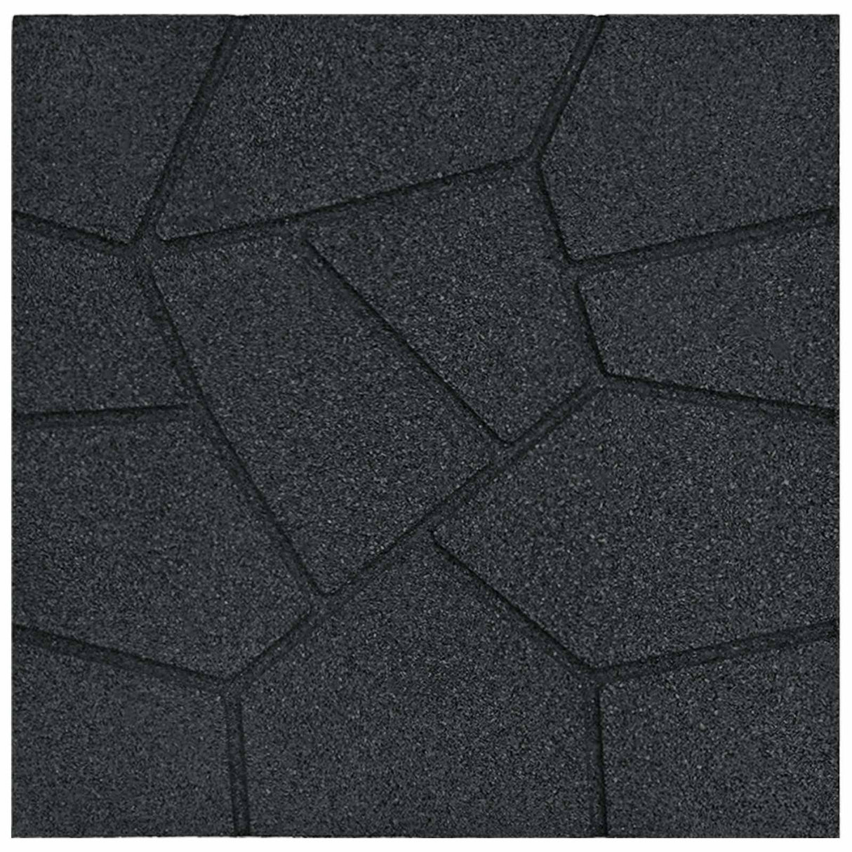 Stepping Stone 6 pcs Black 40.5 x 40.5 x 2 cm Rubber