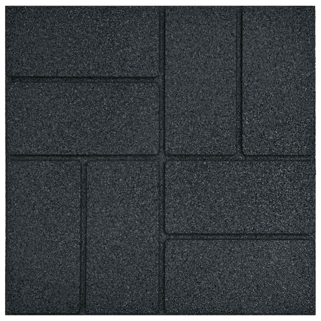 Stepping Stone 6 pcs Black 40.5 x 40.5 x 2 cm Rubber