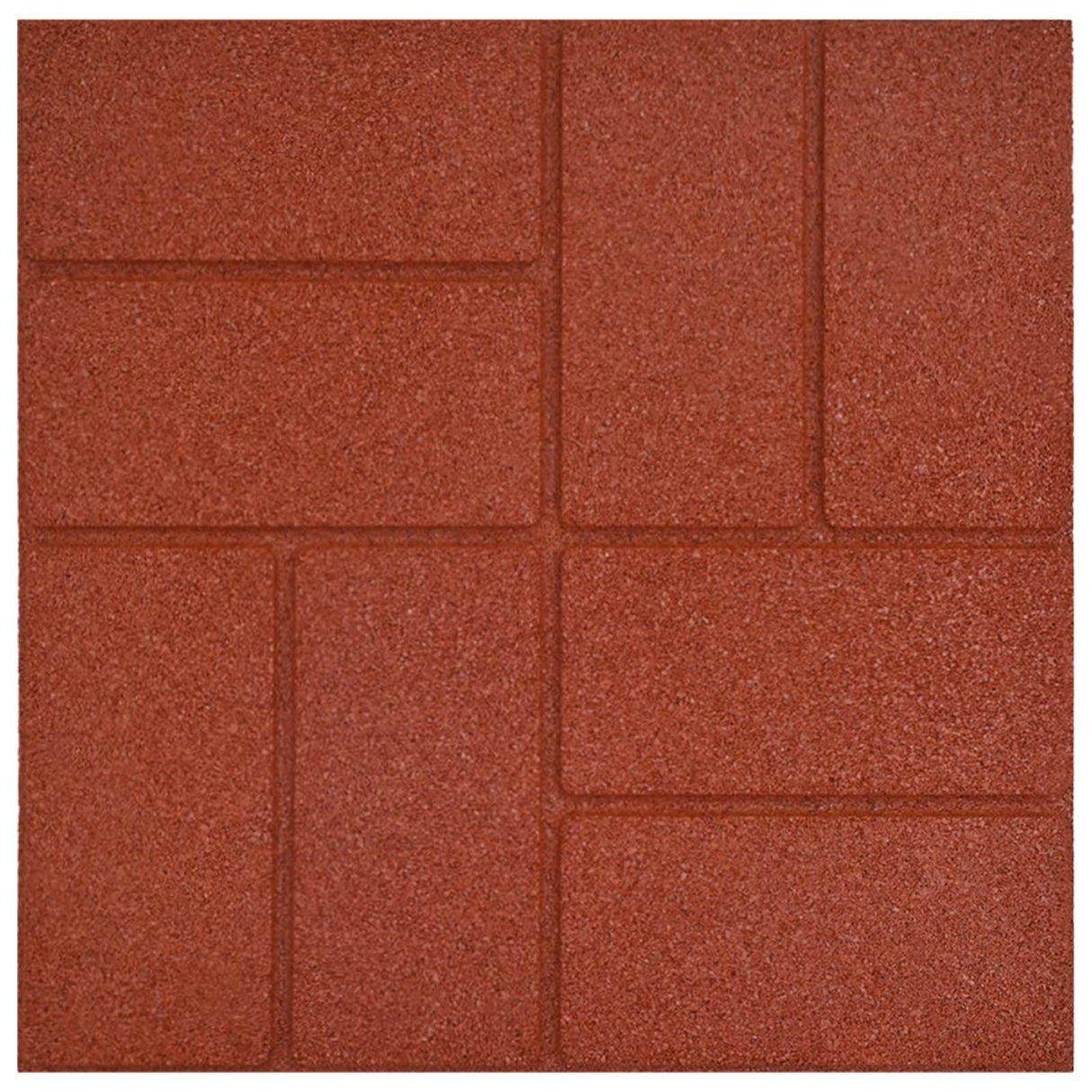Stepping Stone 6 pcs Red 40.5 x 40.5 x 2 cm Rubber