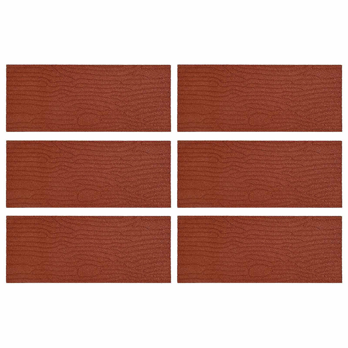 Stepping Stone 6 pcs Red 60.5 x 25 x 2 cm Rubber