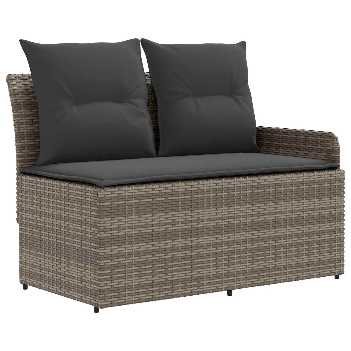 Furniture Sets with Pillow 7 pcs Grey and Dark Grey PE Rattan