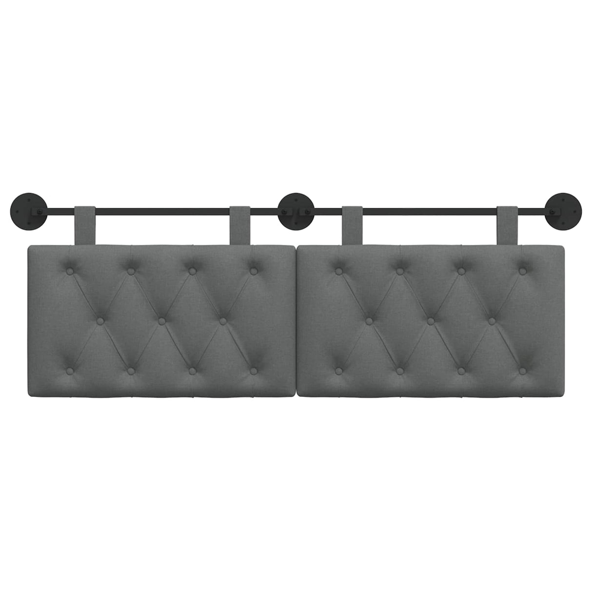 Hanging Headboard Dark Grey Fabric