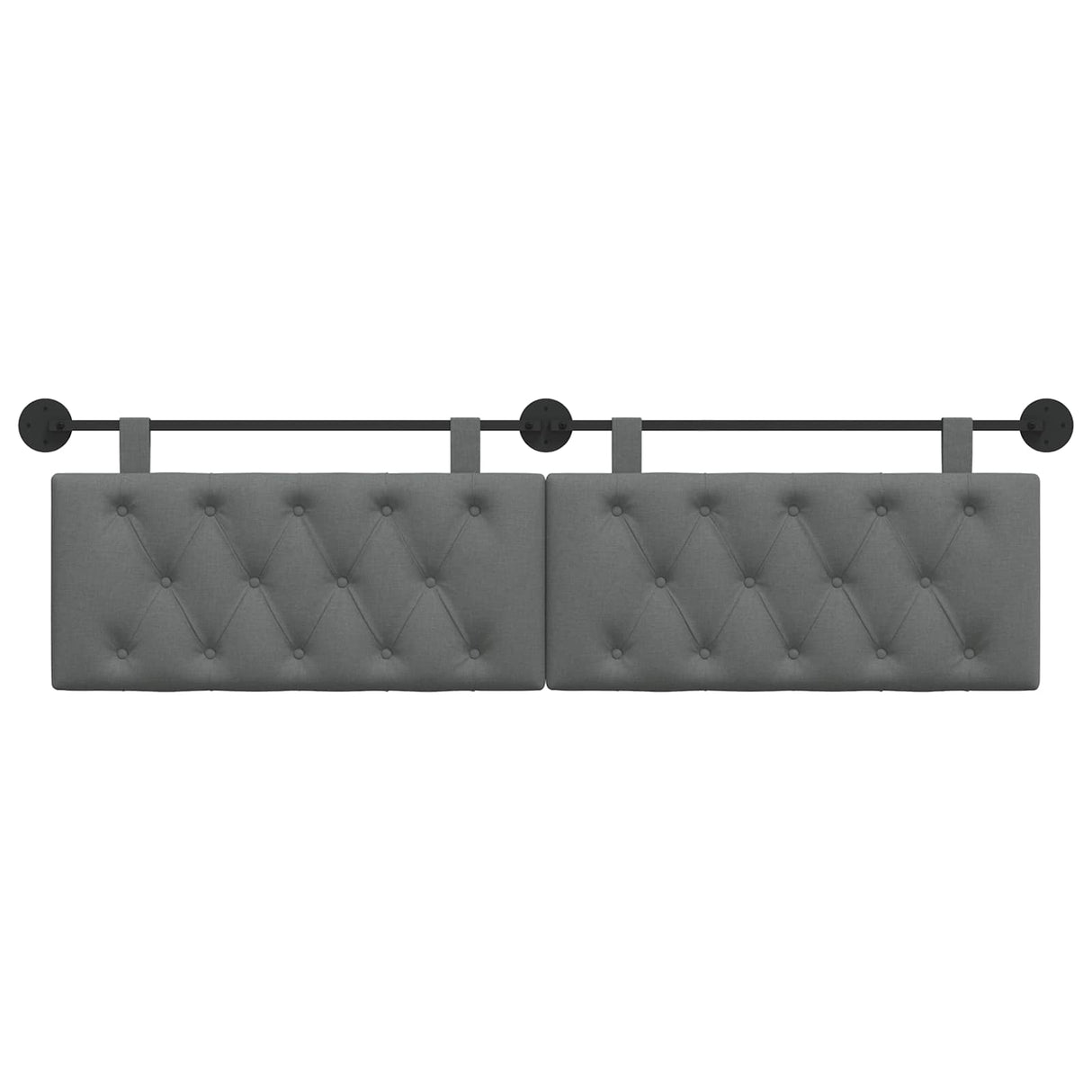 Hanging Headboard Dark Grey Fabric