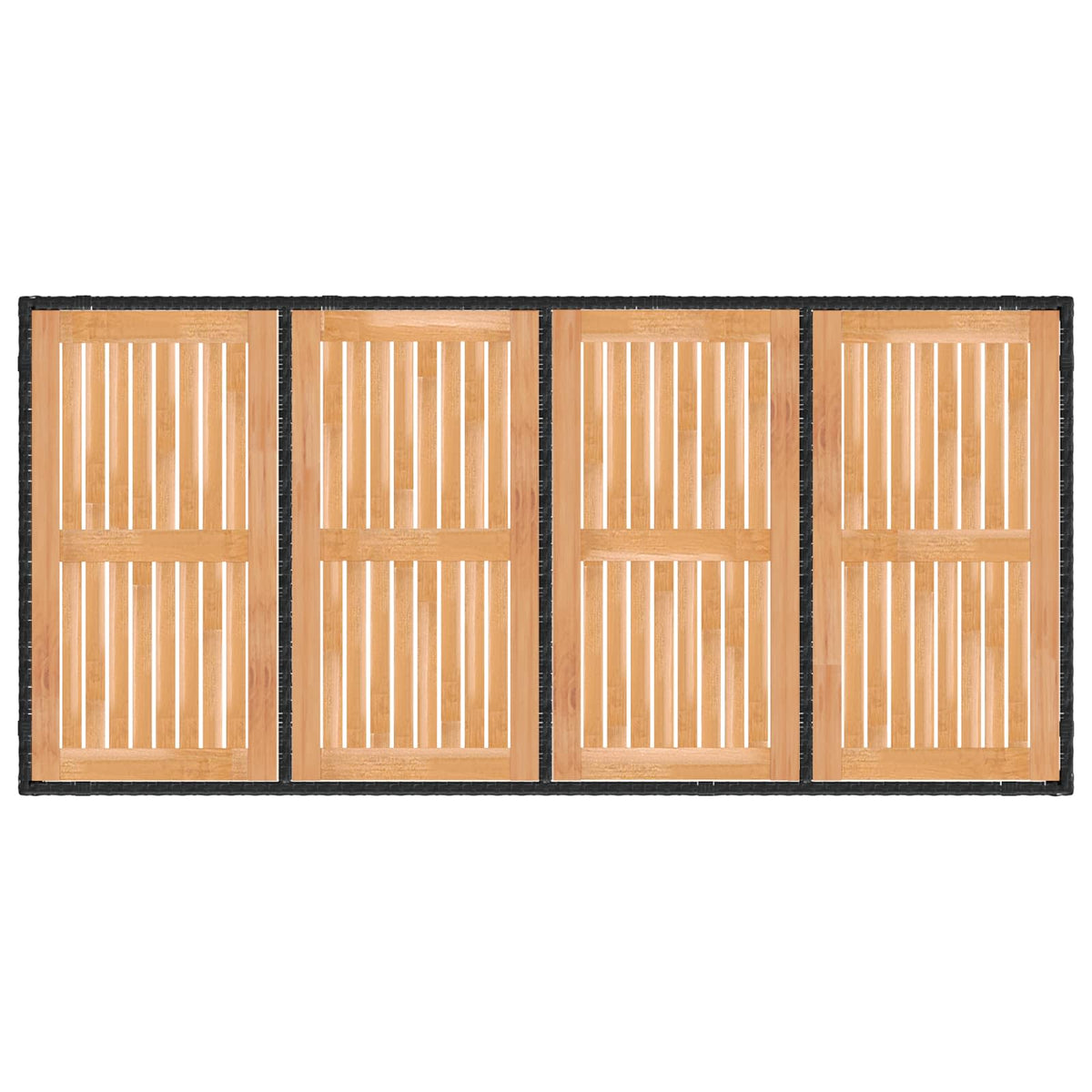 Outdoor Dining Set 7 pcs Black