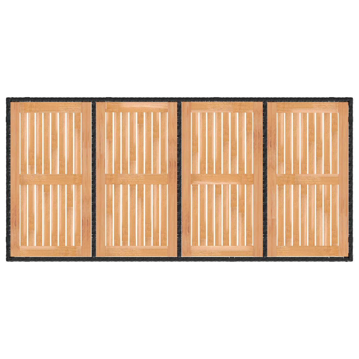 Outdoor Dining Set 9 pcs Black