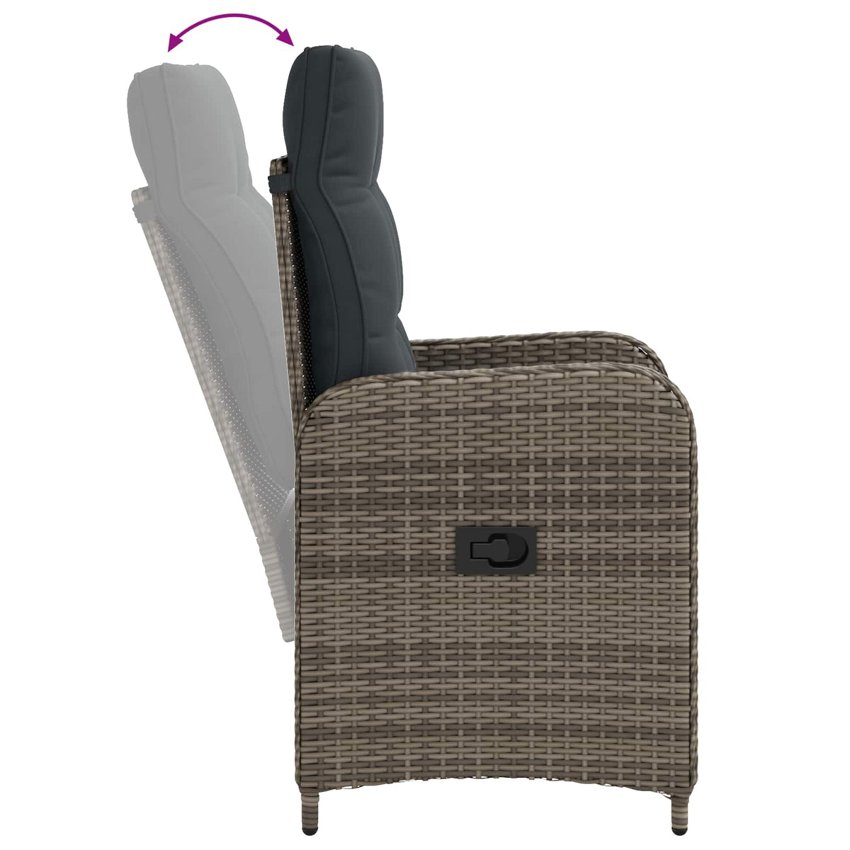 Outdoor Dining Set 7 pcs Light Grey and Dark Grey