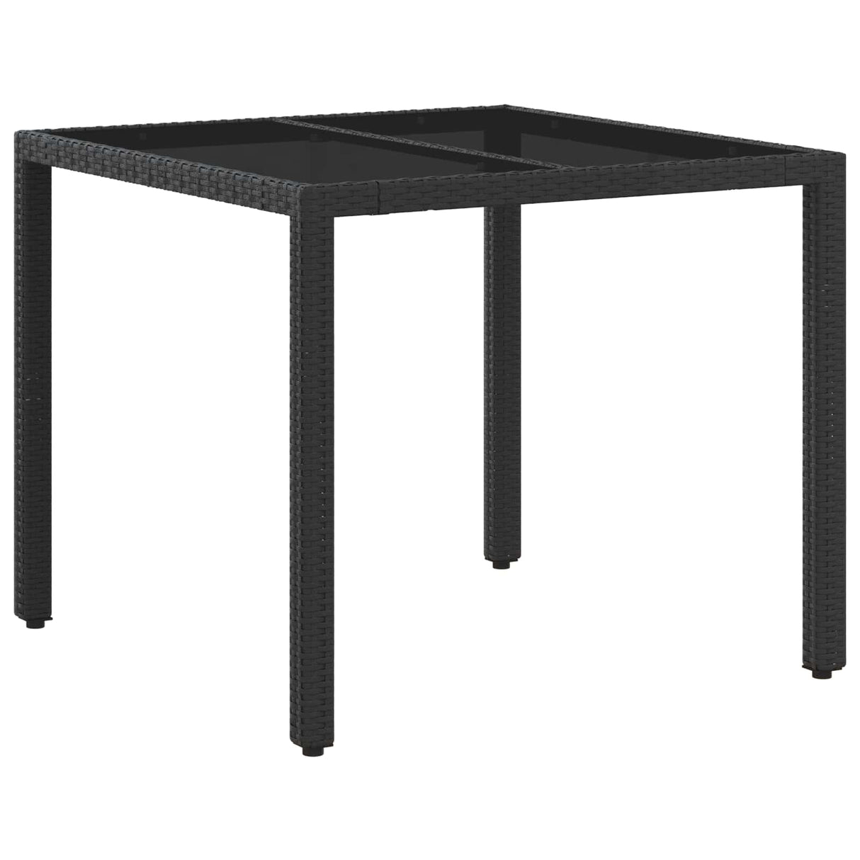 Outdoor Dining Set 5 pcs Black 90 x 90 x 75 cm Poly Rattan