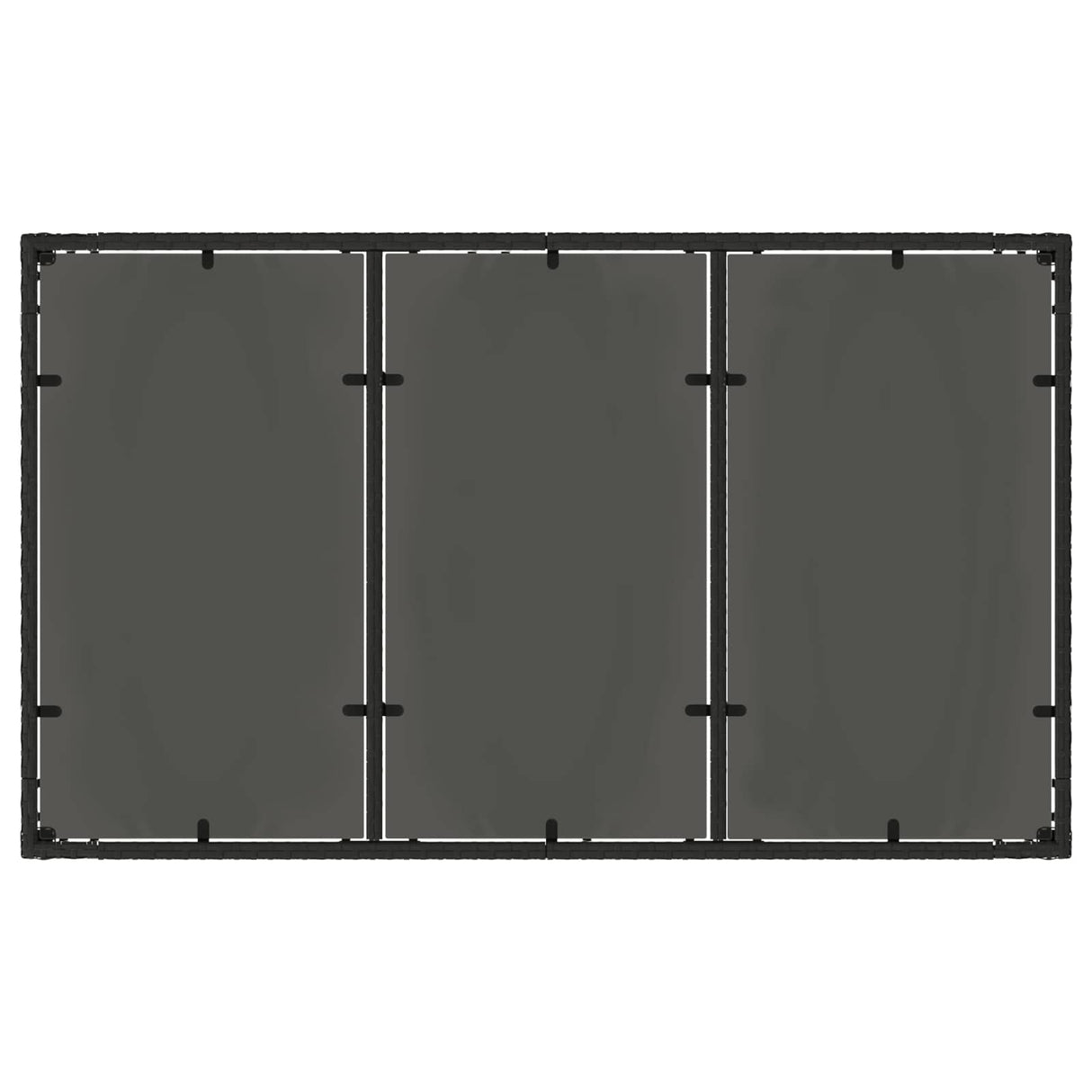 Outdoor Dining Set 7 pcs Black 150 x 90 x 75 cm Poly Rattan