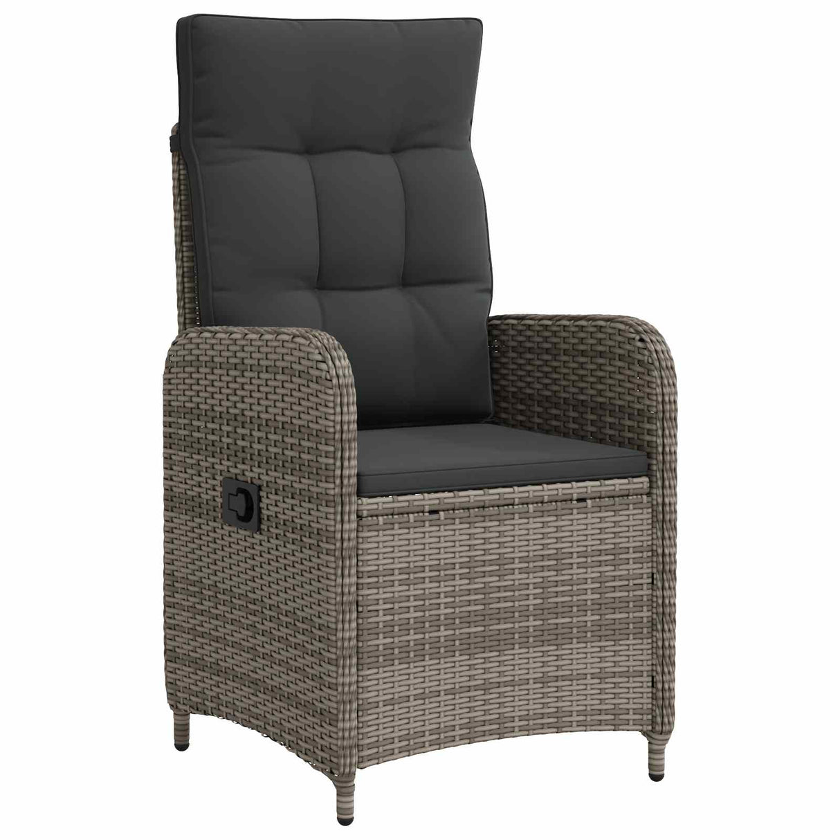 Outdoor Dining Set 5 pcs Light Grey and Dark Grey Poly Rattan
