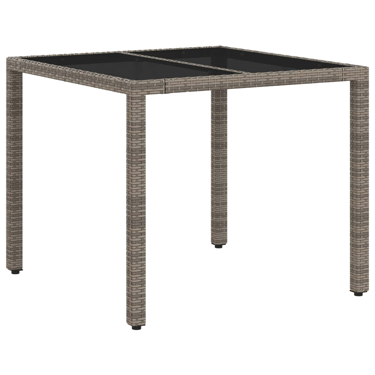Outdoor Dining Set 5 pcs Light Grey and Dark Grey Poly Rattan