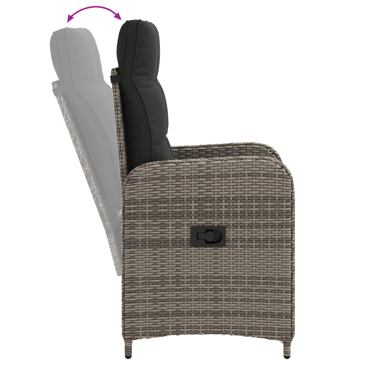 Outdoor Dining Set 7 pcs Light Grey and Dark Grey Poly Rattan