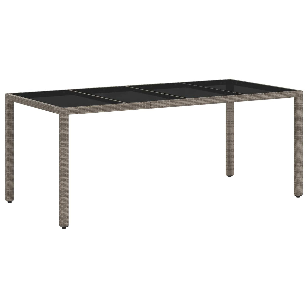 Outdoor Dining Set 9 pcs Light Grey and Dark Grey Poly Rattan