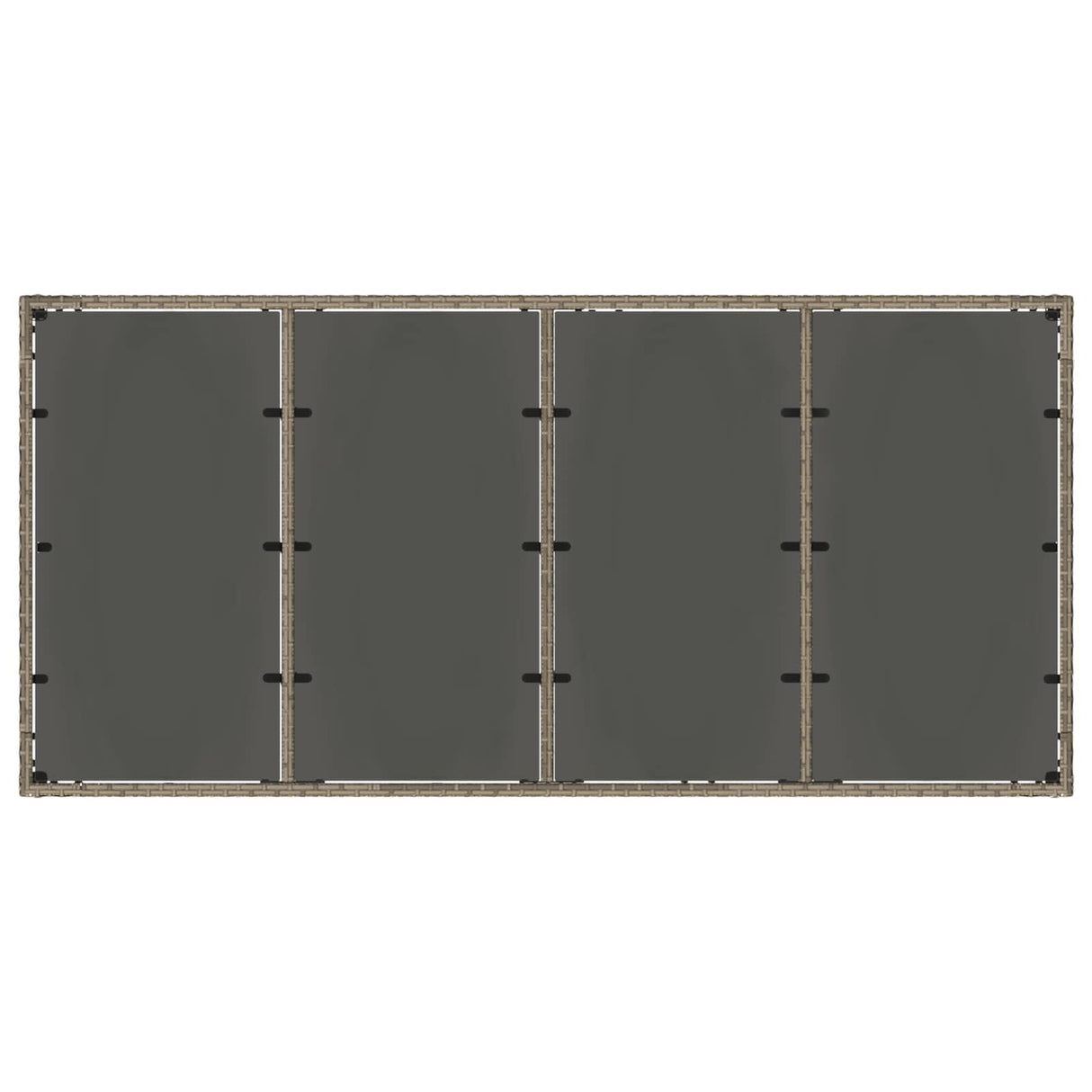 Outdoor Dining Set 9 pcs Light Grey and Dark Grey Poly Rattan