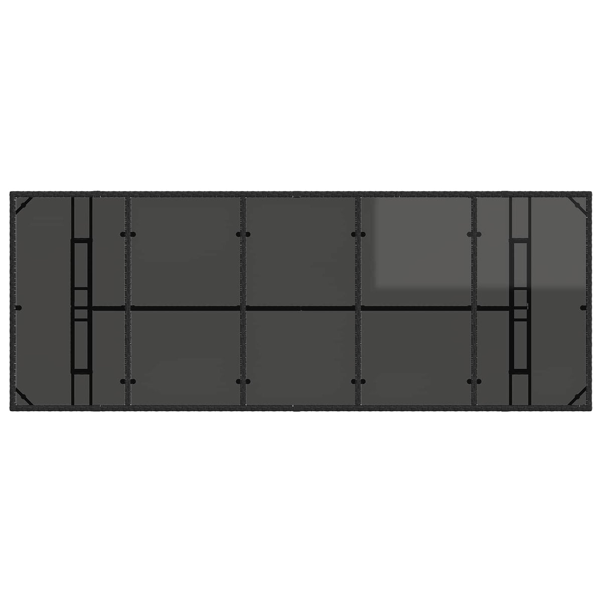 Outdoor Dining Set 7 pcs Black Poly Rattan