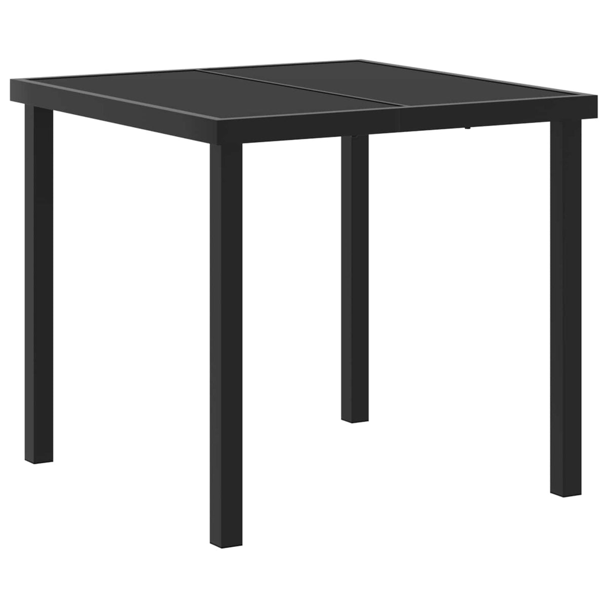 Outdoor Dining Set 5 pcs Black Poly Rattan