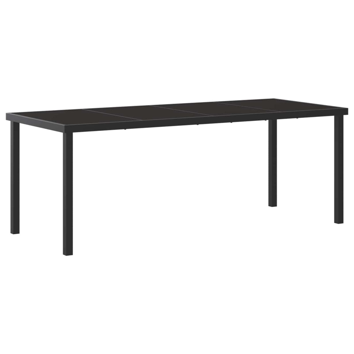 Outdoor Dining Set 7 pcs Black Poly Rattan