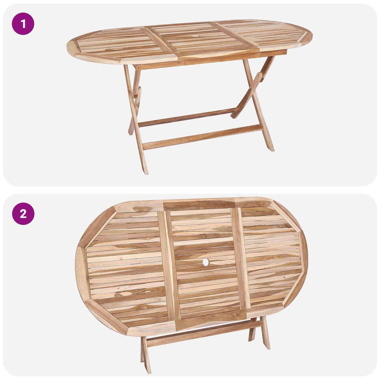 Garden Furniture Set 9 pcs Natural Solid Teak Wood