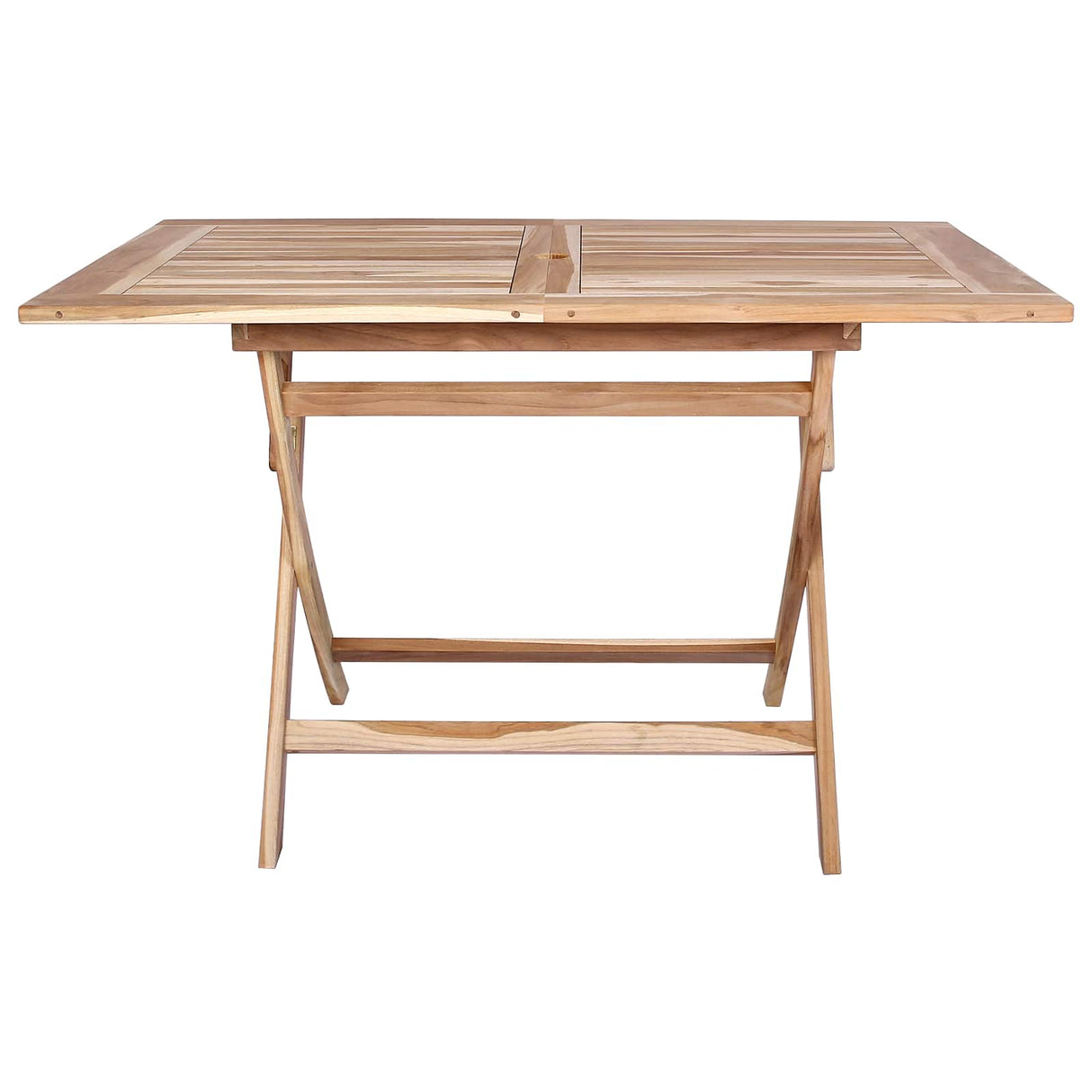 Folding Garden Table Natural 120 x 70 x 75.5 cm Solid Teak Wood