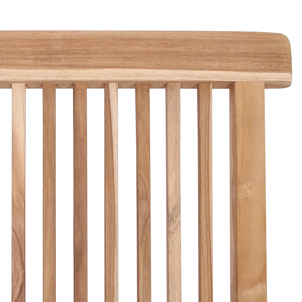 Folding Garden Chair 2 pcs Natural Solid Teak Wood