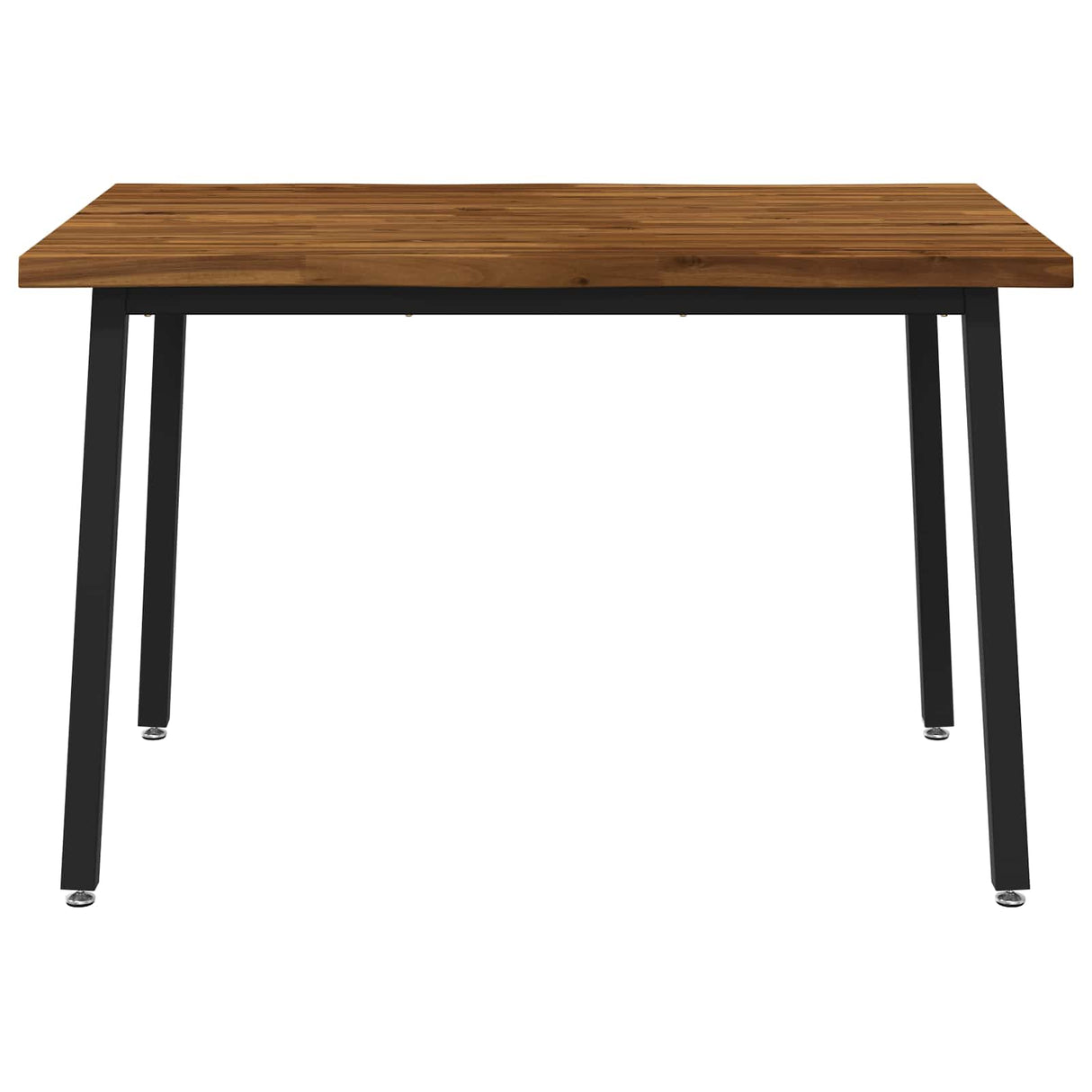 90 x 55 x 75 cm Solid Acacia Wood Natural and Black Rectangular