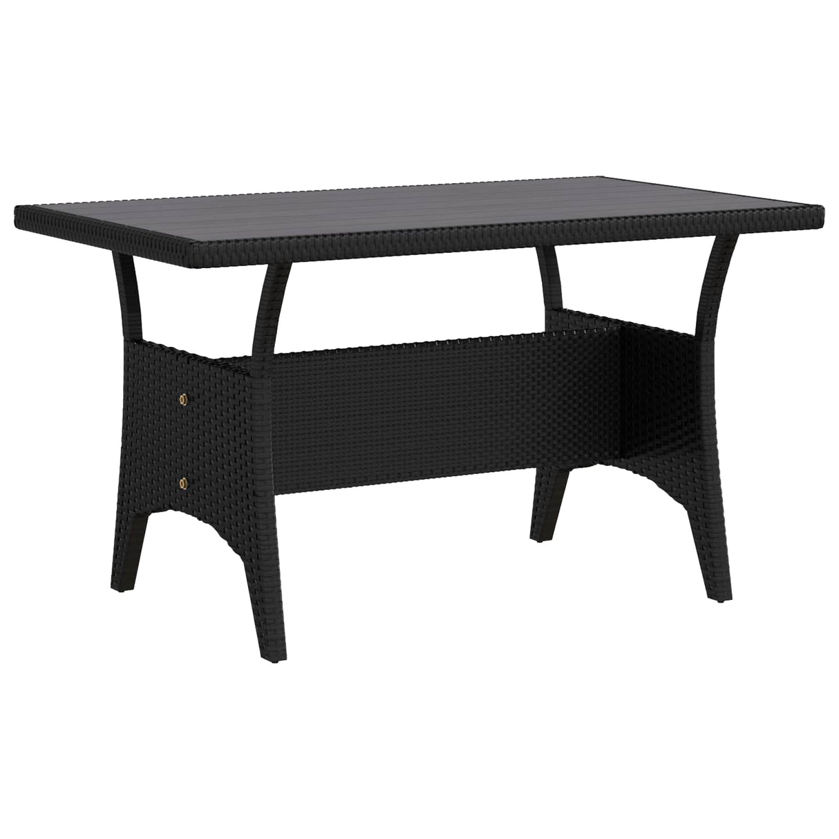 Outdoor Dining Set 3 pcs Black Poly Rattan