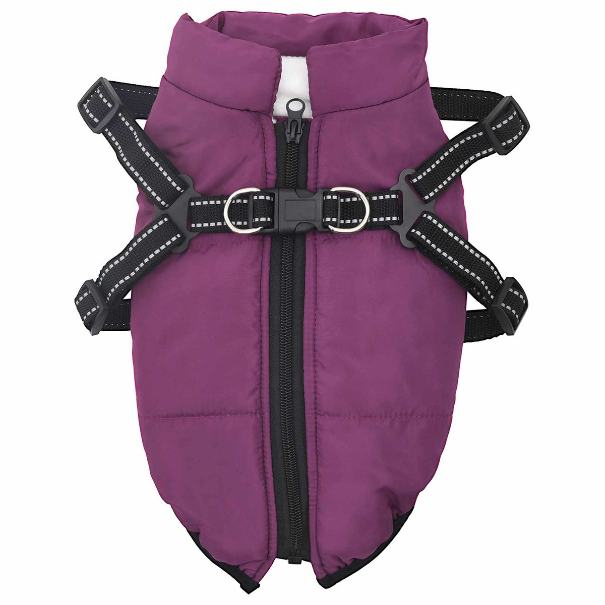 Dog Coat Purple L36 Fleece and Polyester