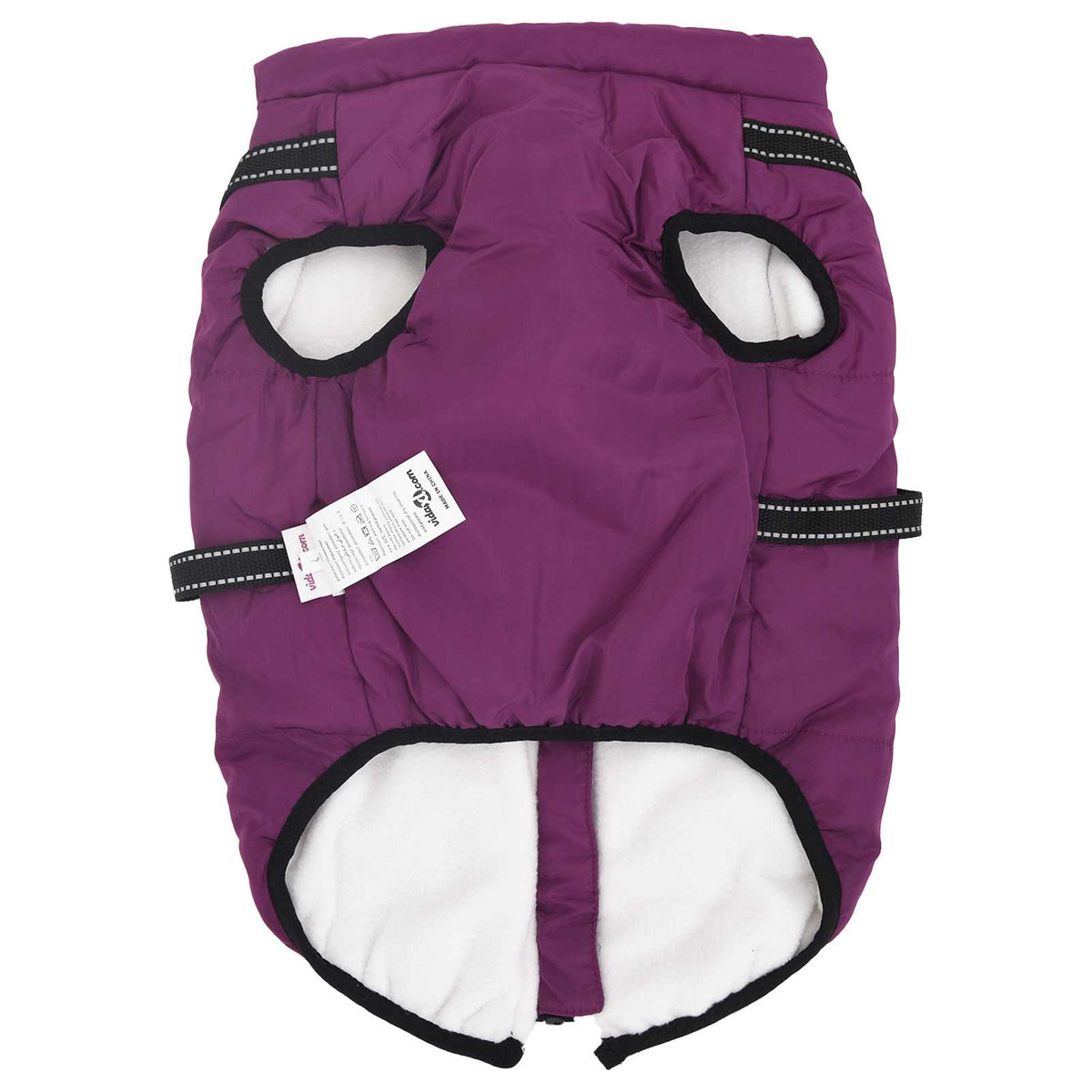 Dog Coat Purple L44 Fleece and Polyester