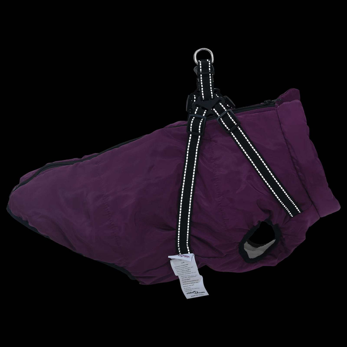 Dog Coat Purple L44 Fleece and Polyester