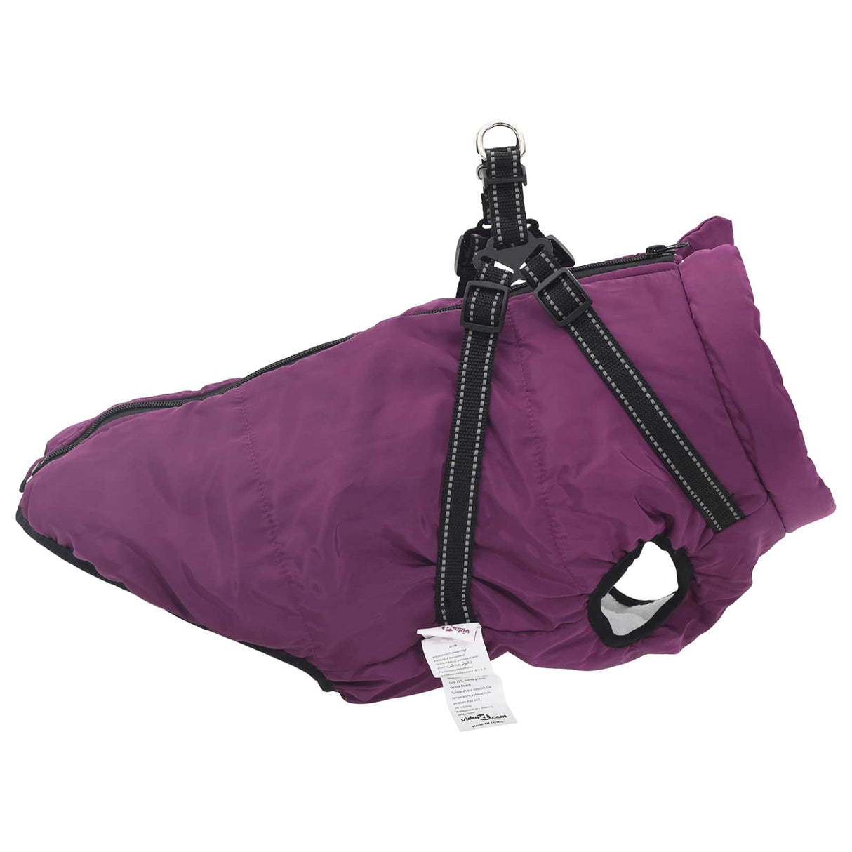 Dog Coat Purple L44 Fleece and Polyester