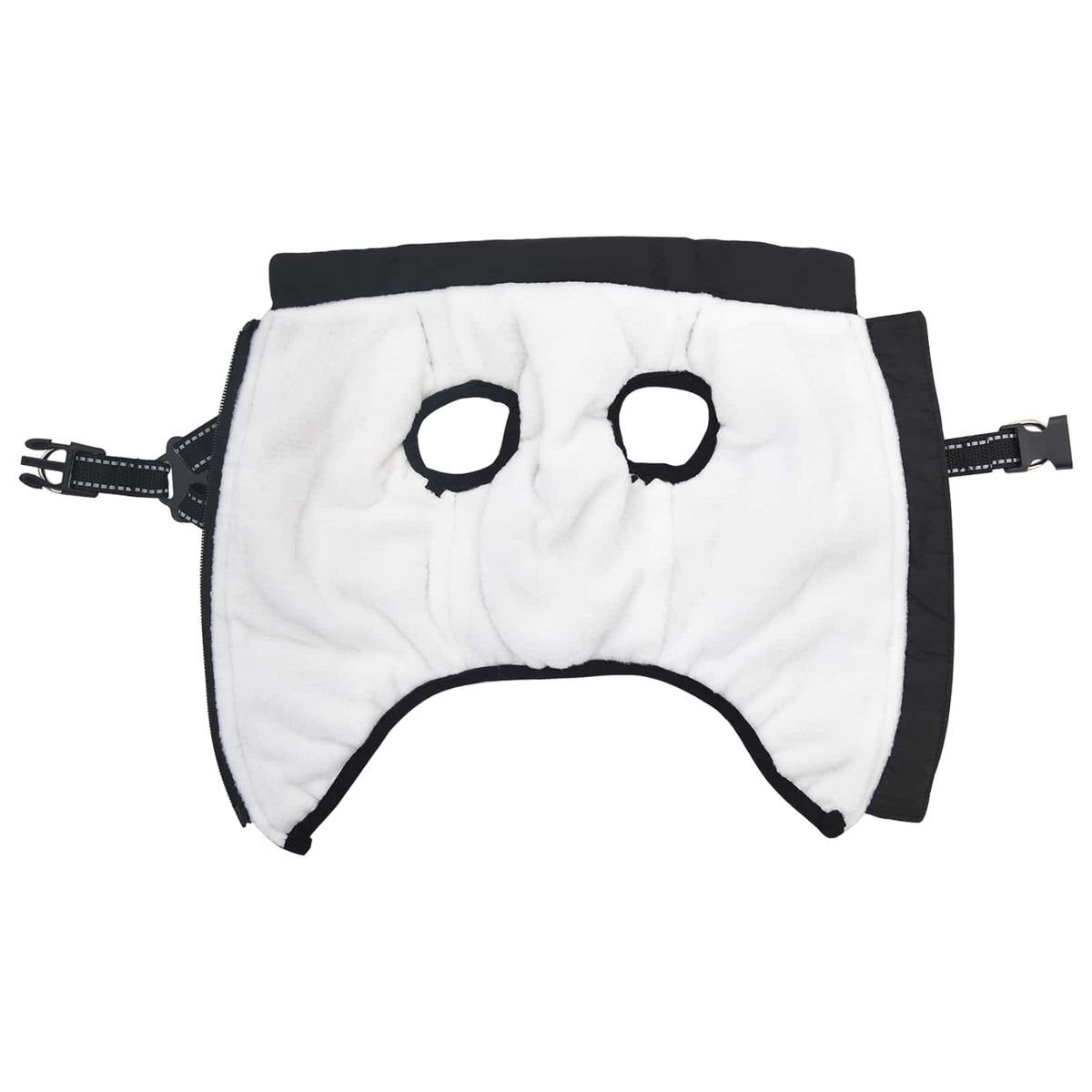 Dog Coat Black L28 Fleece and Polyester