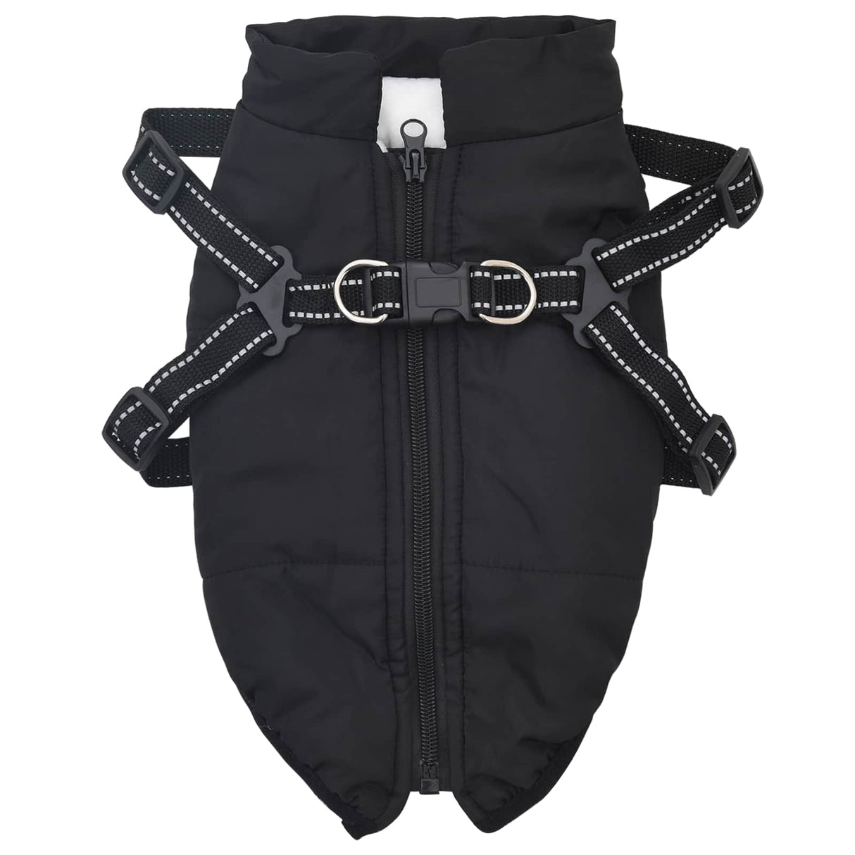 Dog Coat Black L40 Fleece and Polyester