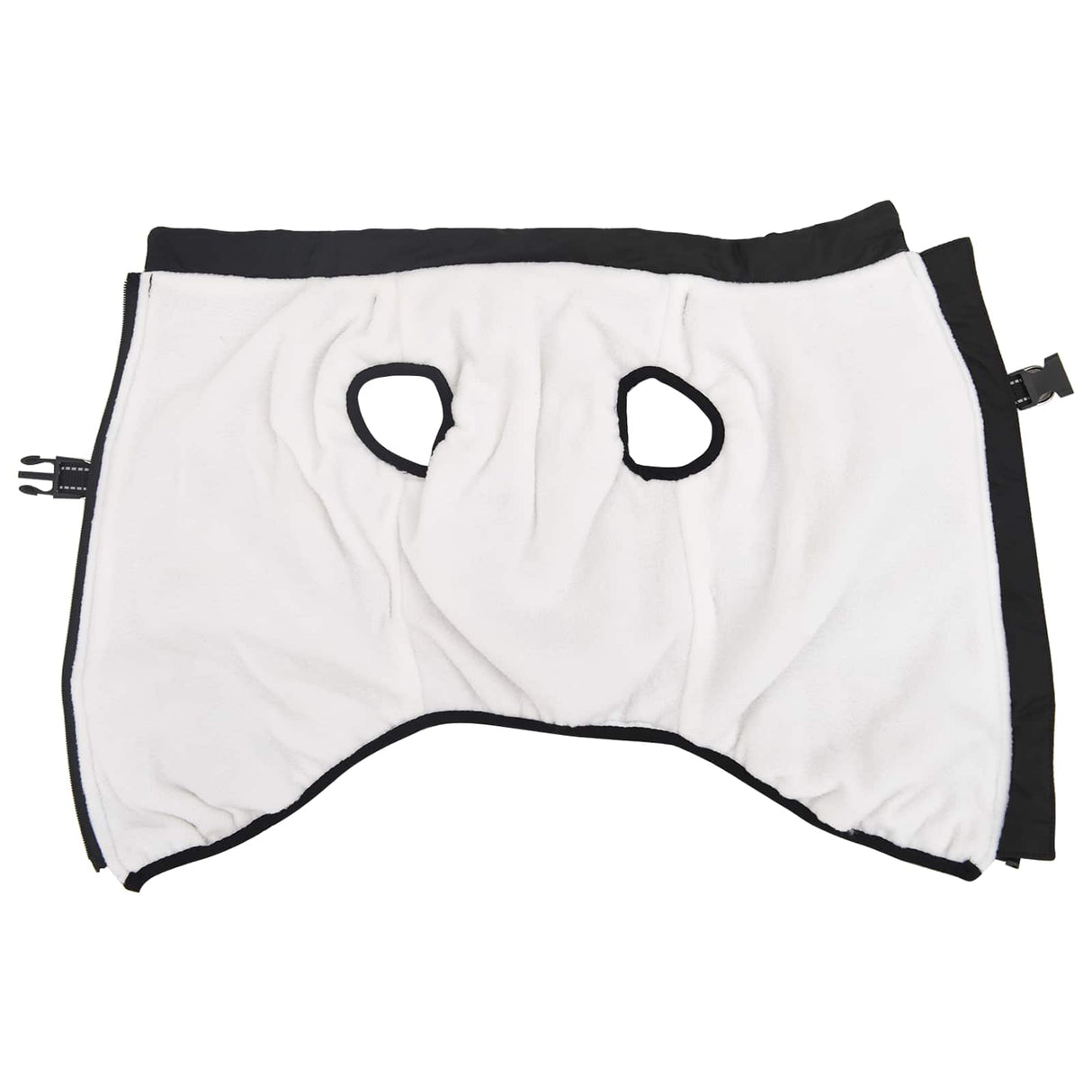 Dog Coat Black L44 Fleece and Polyester