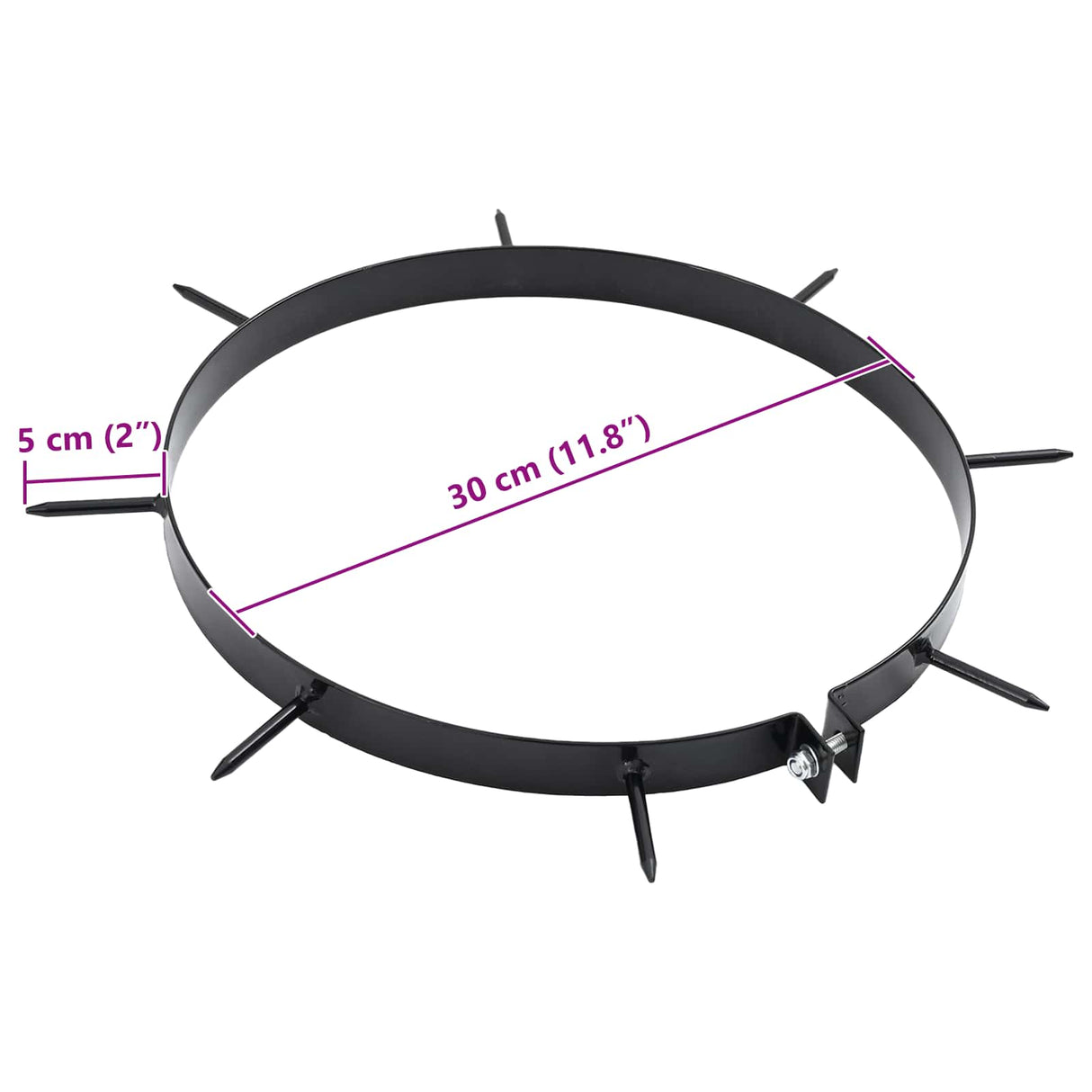 Lawn Aerator Clamp with Spikes 5 pcs Ø 30 cm Steel