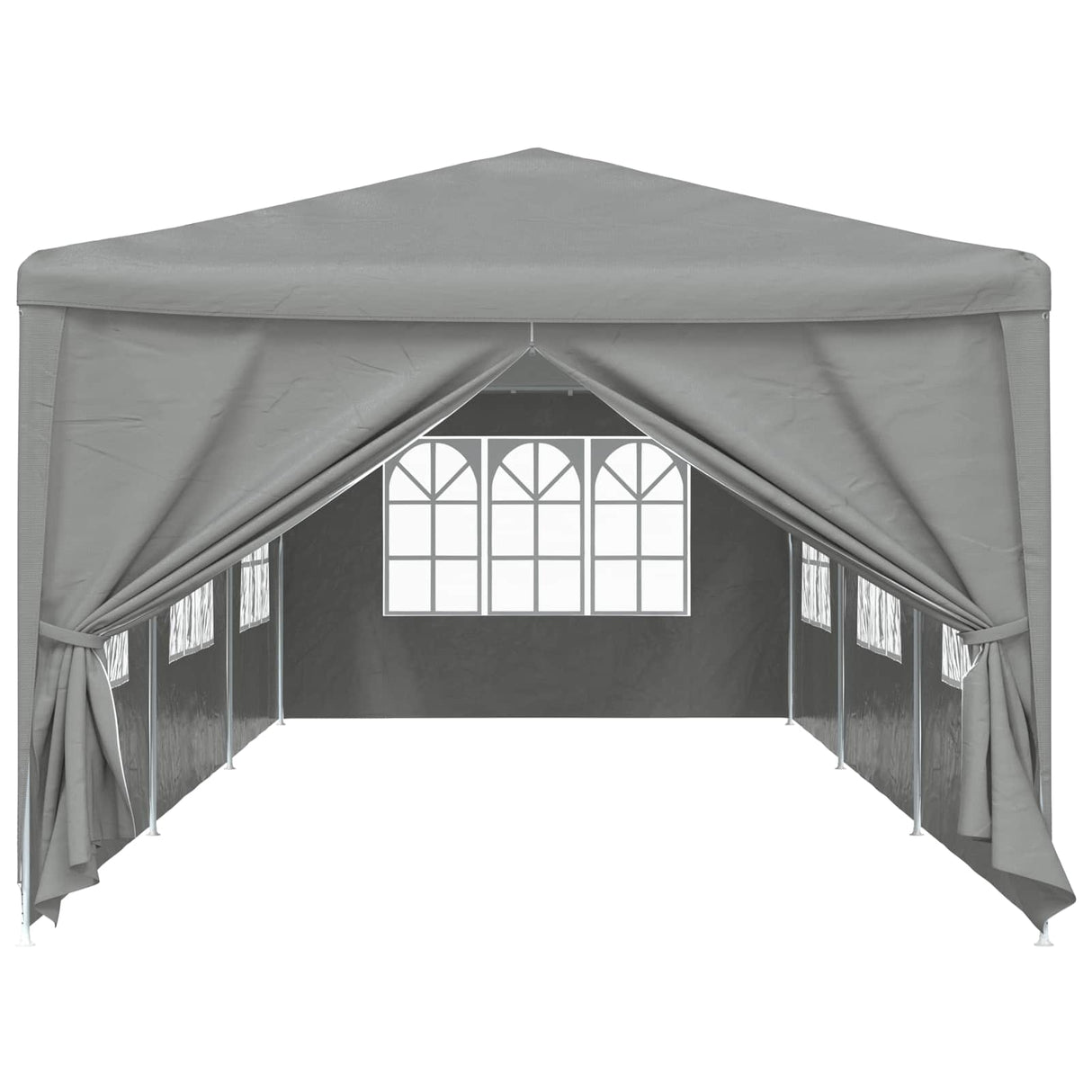 Party Tent 900 x 300 x 255 cm Light Grey PE and Steel