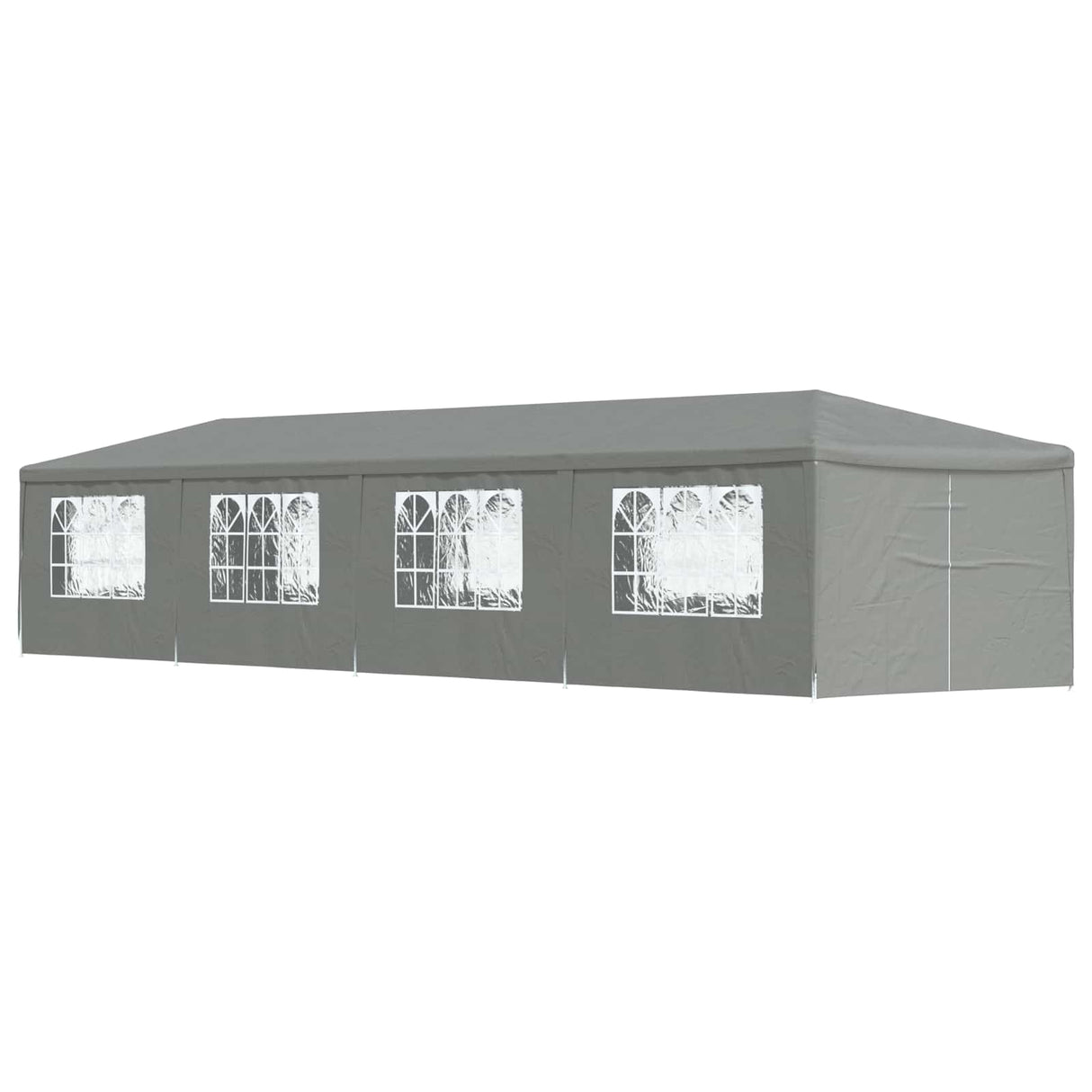 Party Tent 1200 x 300 x 255 cm Light Grey PE and Steel
