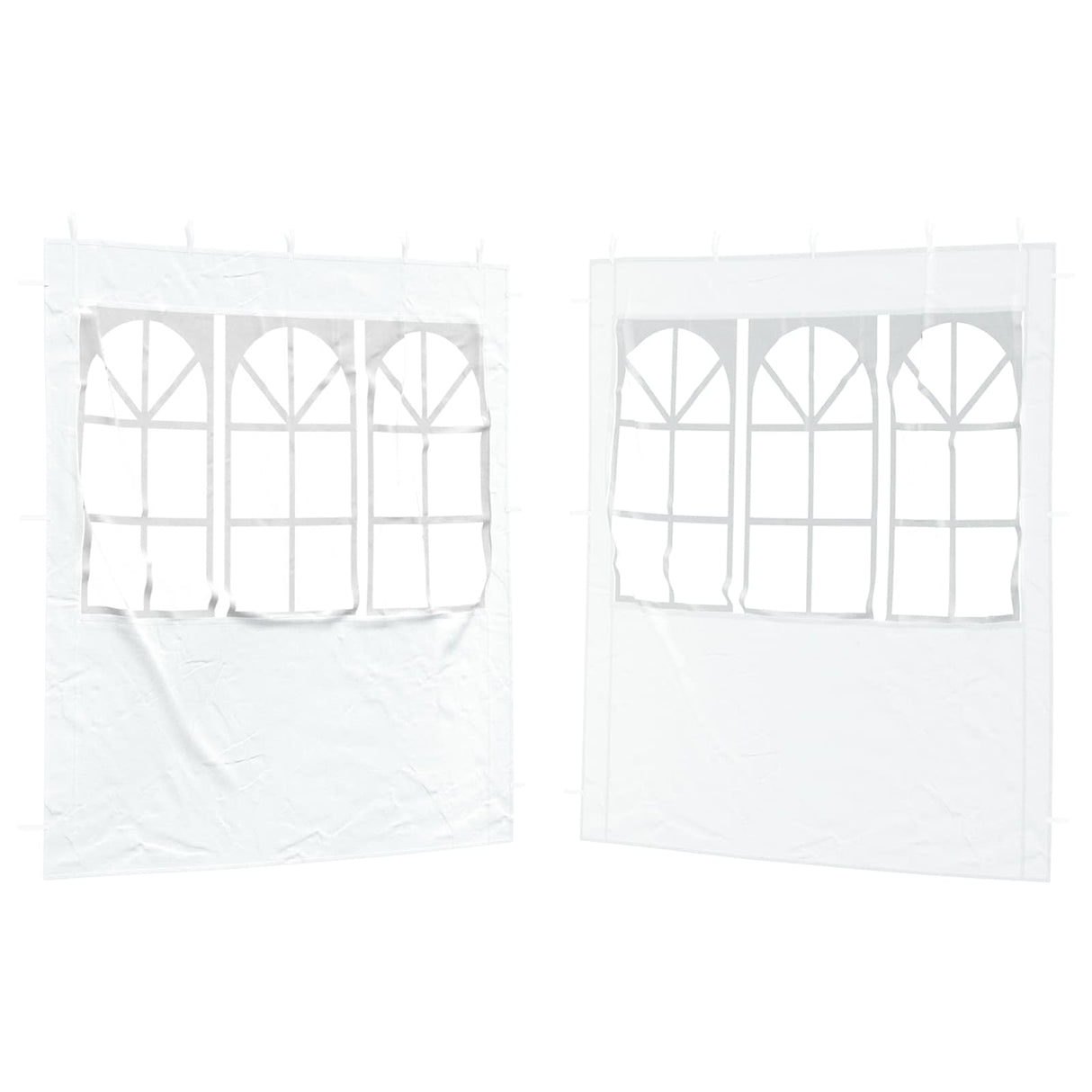Party Tent Sidewall 2 pcs 200 x 195 cm White PE and Steel