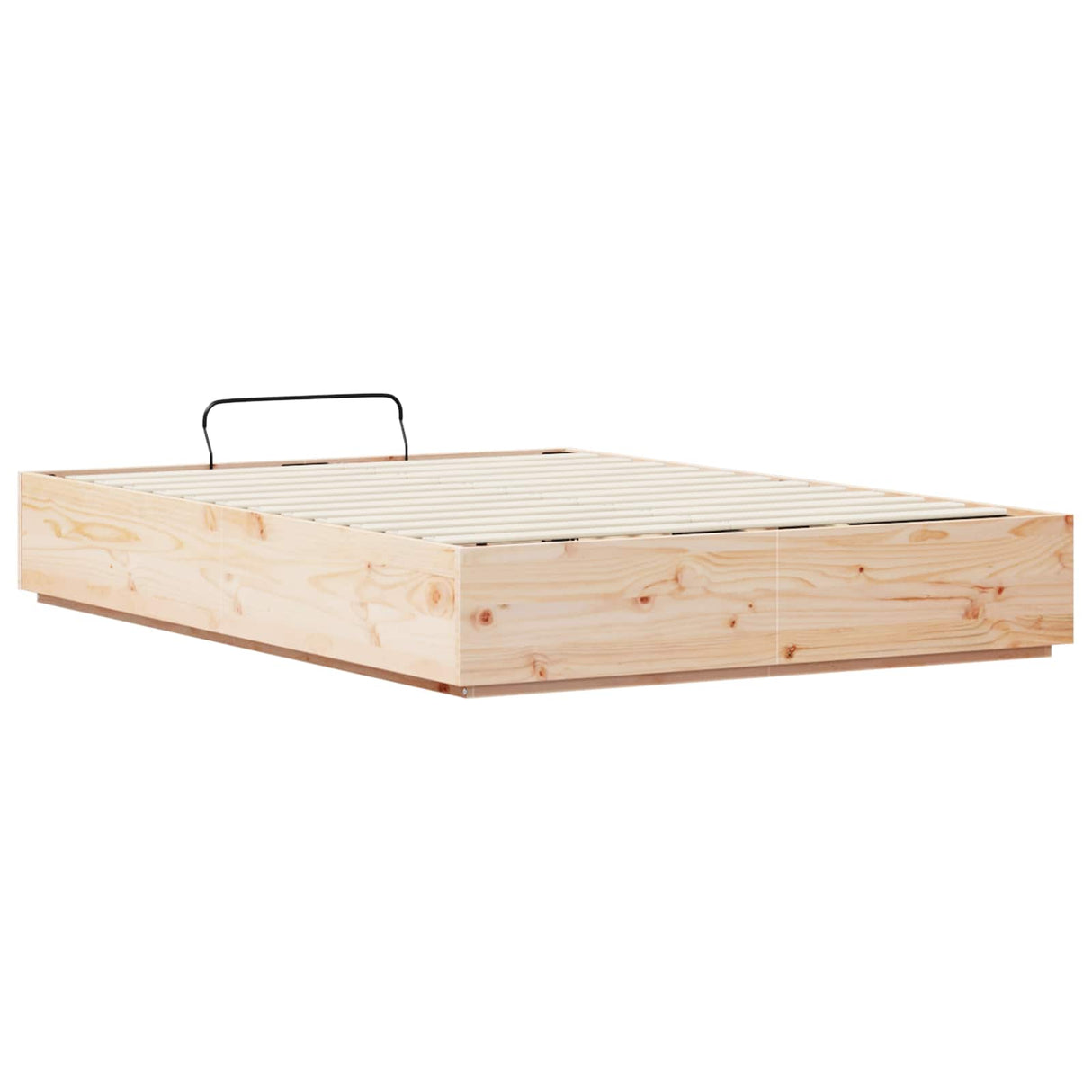 Ottoman Bed Frame Natural 135 x 190 cm Solid Pine Wood