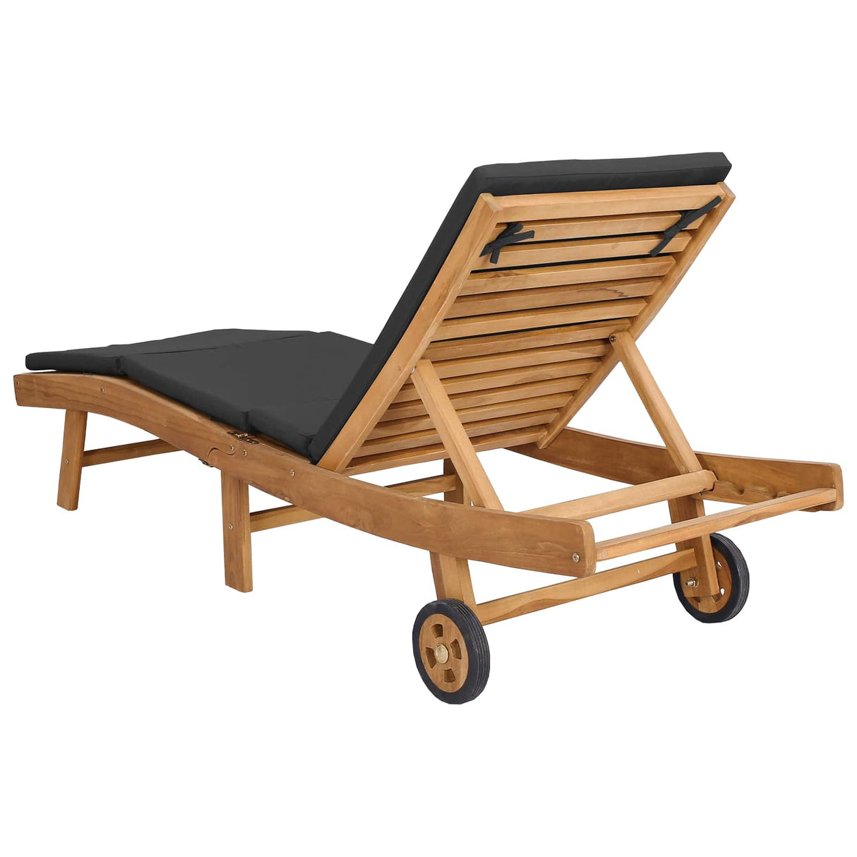 Sun Lounger Polyester Brown and Dark Grey