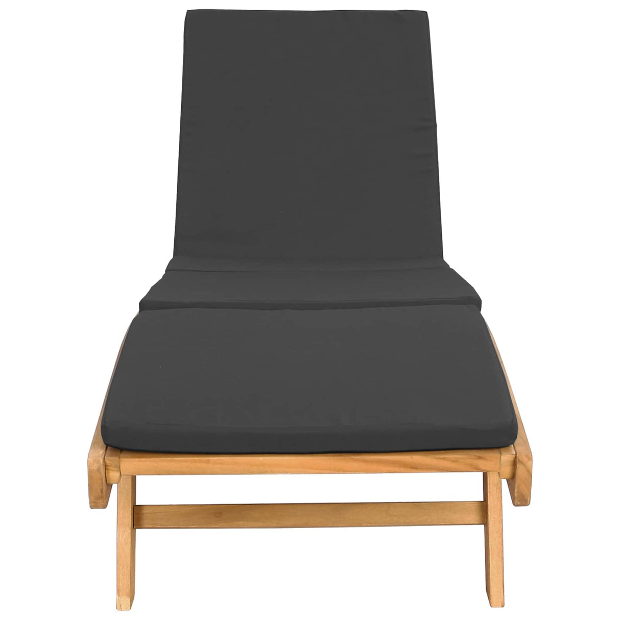 Sun Lounger Polyester Brown and Dark Grey