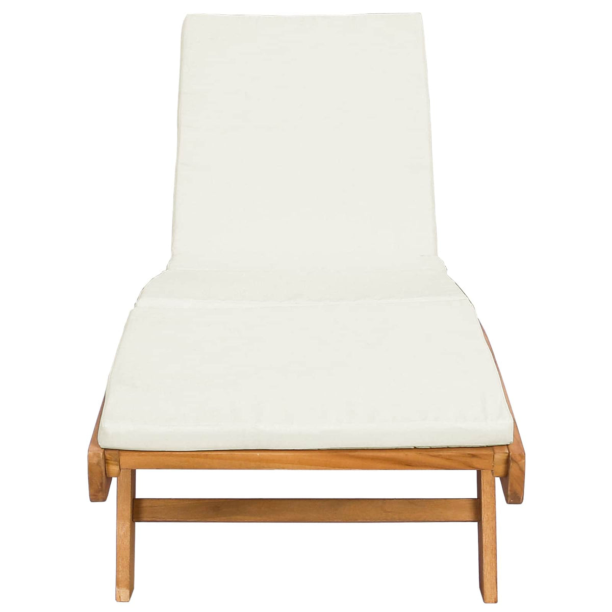 Sun Lounger Polyester Brown and Cream