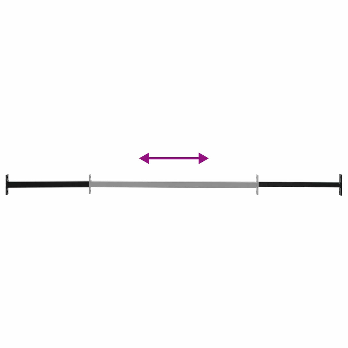 Adjustable Window Safety Bar 6 pcs 710 -1200 mm Steel Black